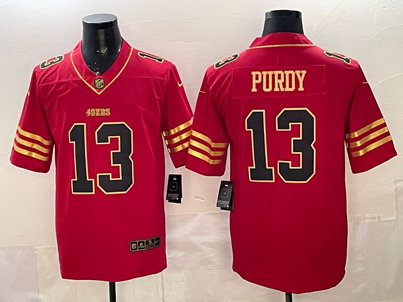 Men San Francisco 49ers #13 Purdy Red gold 2026 Nike Limited NFL Jersey style 116